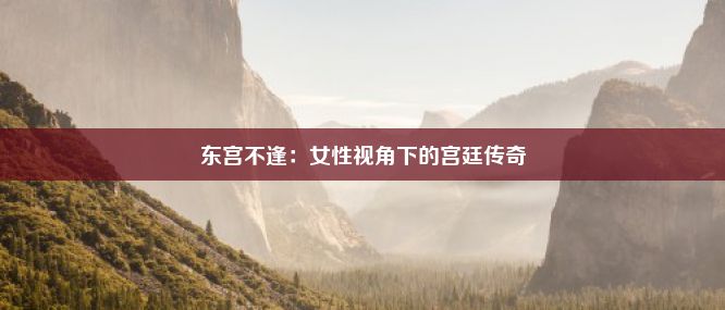 东宫不逢：女性视角下的宫廷传奇